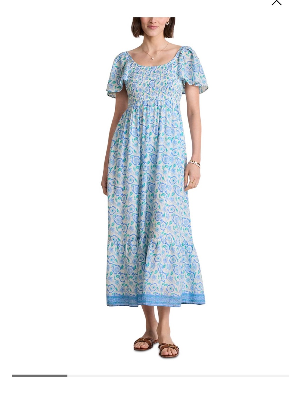 NWT Vineyard Vines Flutter Sleeve Midi Dress